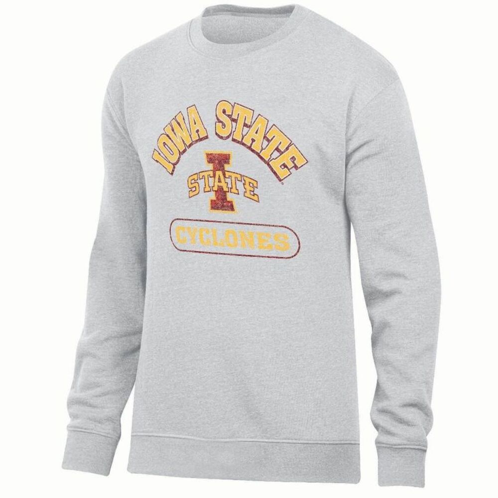 NCAA Iowa State Cyclones Ash Crew Neck Sweatshirt - S